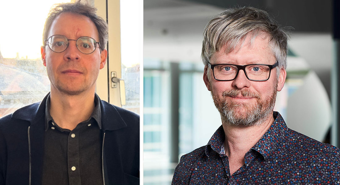 Lektor Thor Grünbaum og lektor Søren Overgaard fra Afdeling for Filosofi